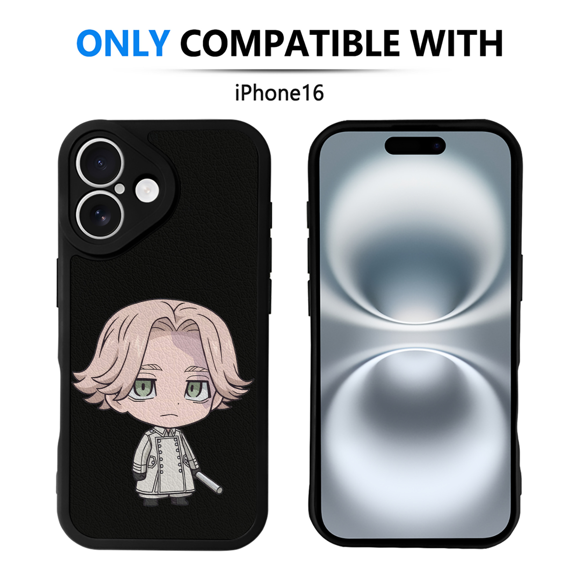 （画像用） 東京リベンジャーズ Tokyo Revengers 【iPhone 16シリーズ対応】シリコンスマホケース（レザー調） 材質：シリコン